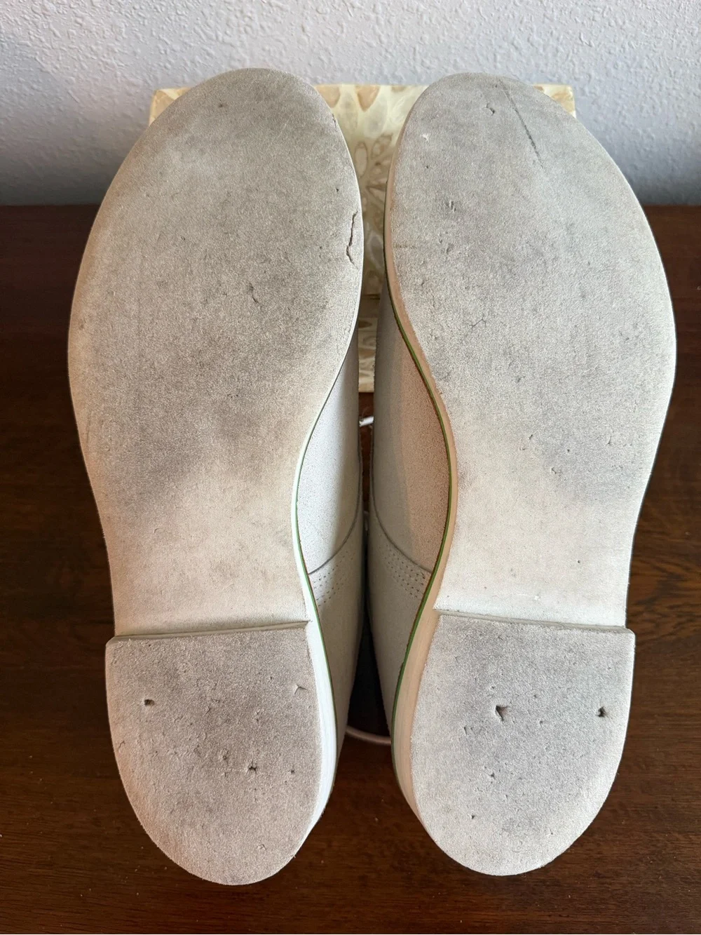 Walk-Over Men’s Custom White Cream Buck Suede “Derby Classic” Style Shoes 11 M